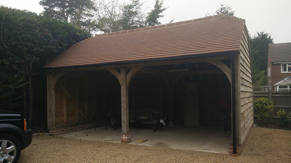 Our Oak Garage construction project.