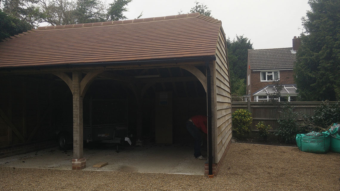 Our Oak Garage construction project.