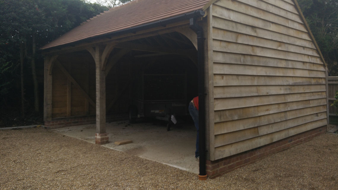 Our Oak Garage construction project.