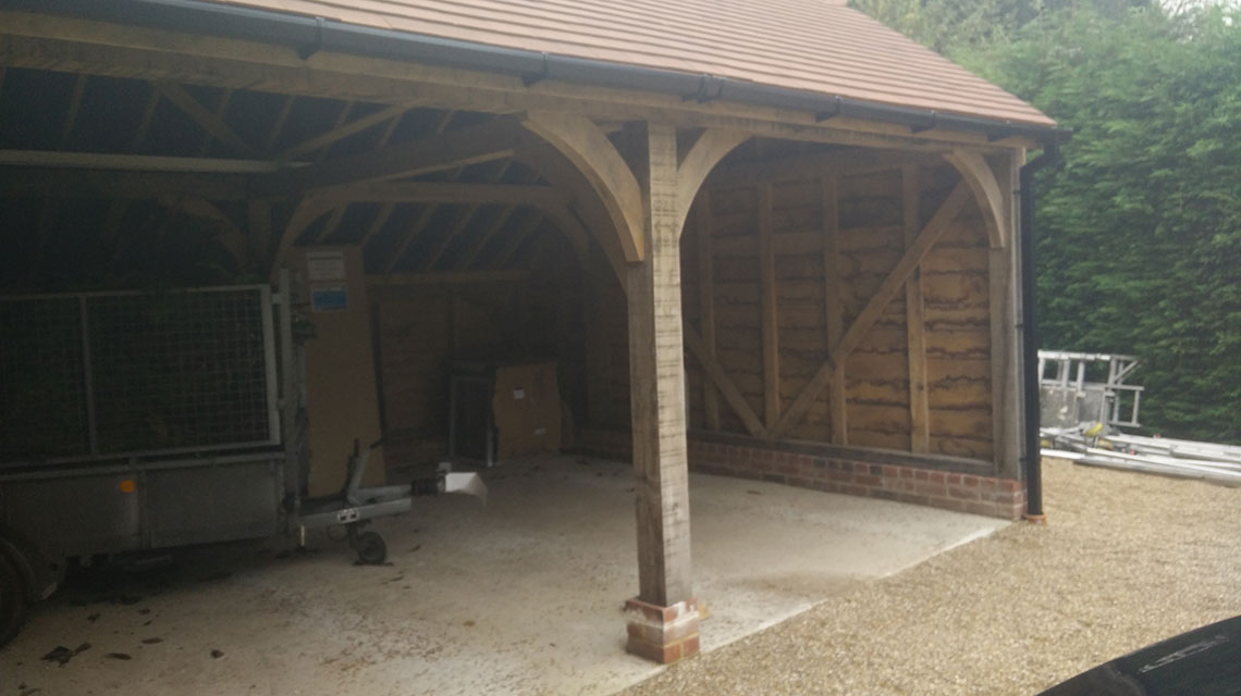 Our Oak Garage construction project.