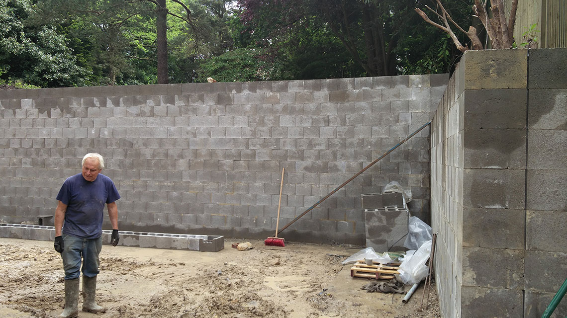 Our Retaining Wall construction project.