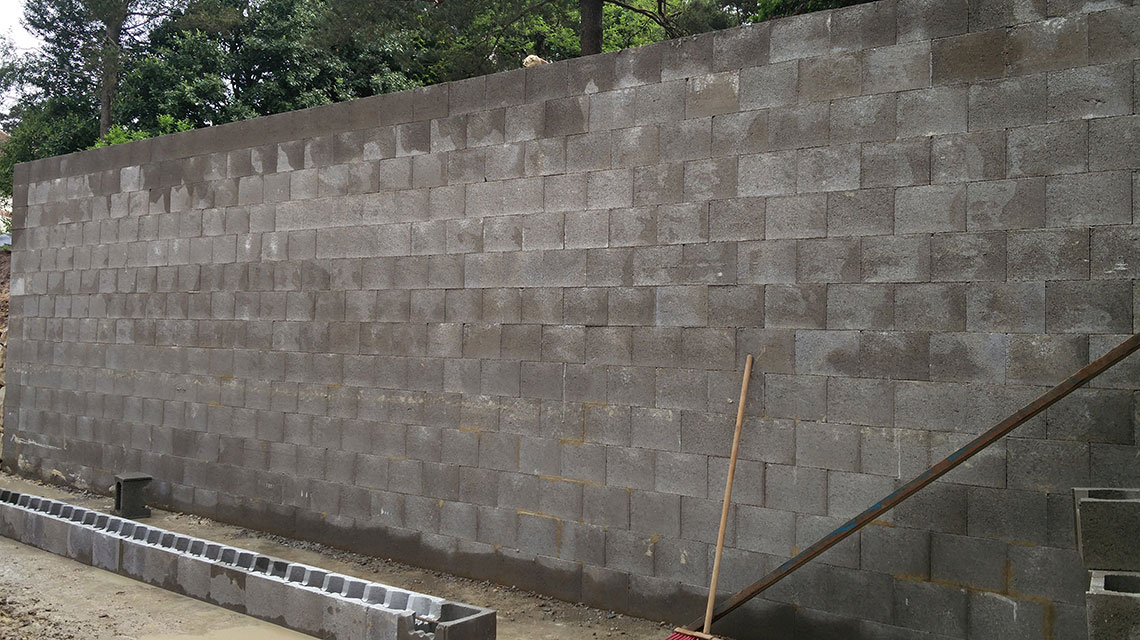 Our Retaining Wall construction project.